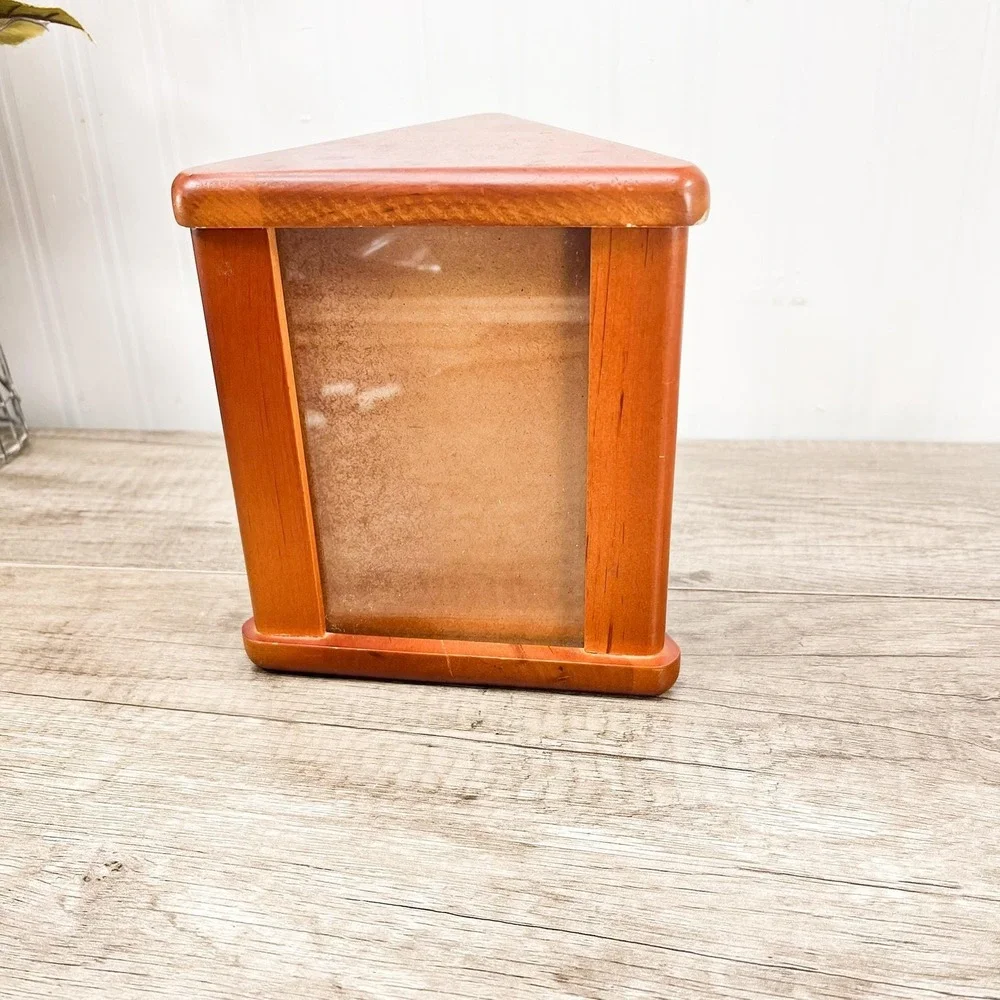 Midcentury Modern Walnut Triangle‎ Photo Stand